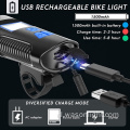 Heet verkopen USB -oplaadbare Mountain Road Bike Tail Light en Front Light Set Cycle Koplamp met fietssnelheidsmeter kilometerteller